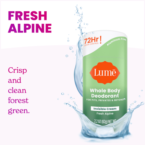Bar-of-Lume-fresh-alpine-scented-cream-deodorant-stick-and-the-text_-fresh-alpine-crisp-and-clean-forest-green-1.png