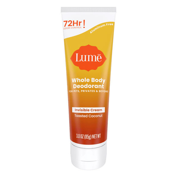 Bright-orange-and-white-Lume-toasted-coconut-scented-cream-deodorant-tube-1.png