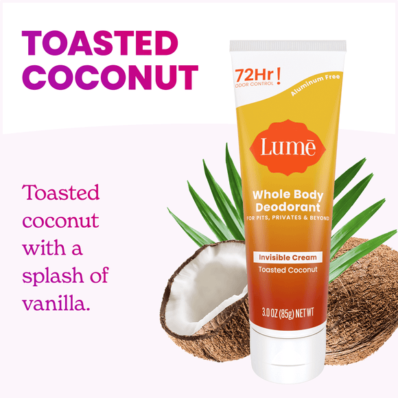 Lume-cream-deodorant-tube-over-two-coconut-halves-and-the-text_-Toasted-coconut-toasted-coconut-with-a-splash-of-vanilla-1.png