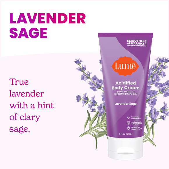 Lume-lavender-sage-scented-body-cream-over-purple-flowers-and-the-text_-Lavender-sage-true-lavender-with-a-hint-of-clary-sage.png