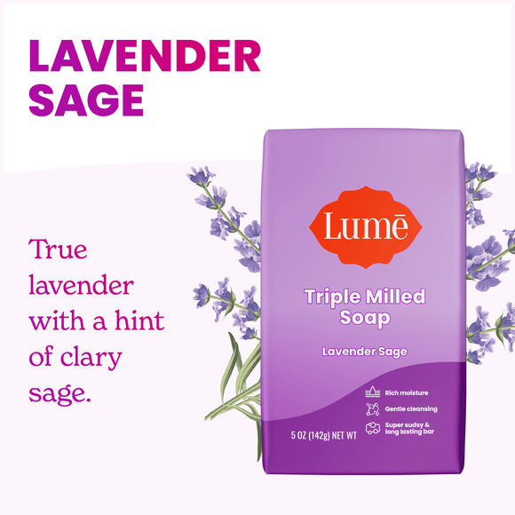 Lume-lavender-sage-scented-soap-bar-over-purple-flowers-and-the-text_-Lavender-sage-true-lavender-with-a-hint-of-clary-sage-1.png