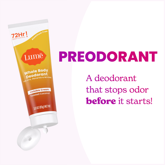 Open-Lume-toasted-coconut-cream-deodorant-tube-and-the-text_-Pre-odorant-a-deodorant-that-stops-odors-before-they-start-1.png